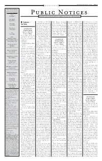 Public Notices 713.869.5434 Submit Public Notices by E-Mail: Publicnotices@Dailycourtreview.Com Or Call 713.869.5434