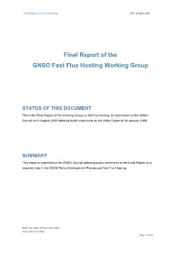 Fast Flux Final Report