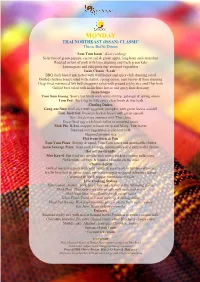 Menu Line Buffet