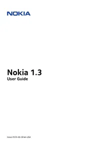 Nokia 1.3 User Guide Pdfdisplaydoctitle=True Pdflang=En