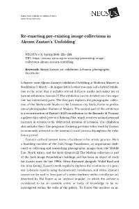 Re-Enacting Pre-Existing Image Collections in Akram Zaatari's