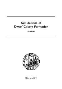 Simulations of Dwarf Galaxy Formation