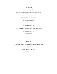 Appendix—Senators List