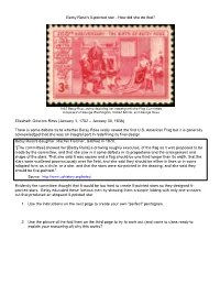 Betsy Ross's 5-Pointed Star - How Did She Do That?