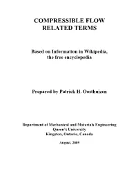 Compressible Flow Related Terms