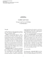 Conflict and Crisis: Concepts and Overview Findings on Earthquakes I