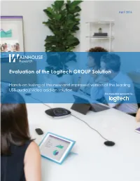 Evaluation of the Logitech GROUP Solution