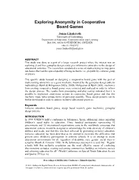 Exploring Anonymity in Cooperative Board Games