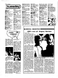 M MEDIA MONITOR CBS’S Cure All Gregory Harrison by Steve K