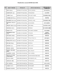 Résultat Des Recours D.E.M.S Avril 2016
