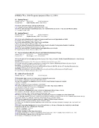 SORMA Program 160512
