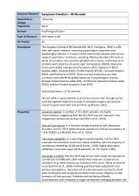 Symptom Checklist-90 Revised