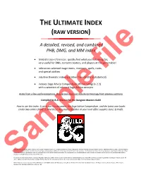 The Ultimate Index (Raw Version)