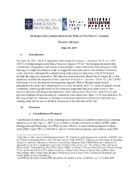 1 Strategies and Considerations in the Wake of Niz-Chavez V. Garland Practice Advisory1 June 30, 2021 I. Introduction on April 2