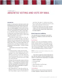 Absentee Voting and Vote by Mail
