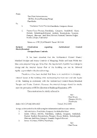 Clarification Regarding Architectural Control Sheets/Standard Designs