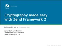 Cryptography Made Easy with Zend Framework 2