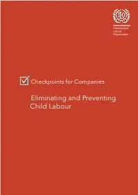 Eliminating and Preventing Child Labour Copyright © International Labour Organization 2016