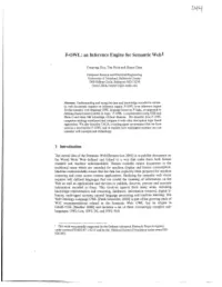 F-OWL: an Inference Engine for Semantic Web1