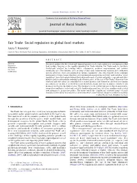 Fair Trade: Social Regulation in Global Food Markets