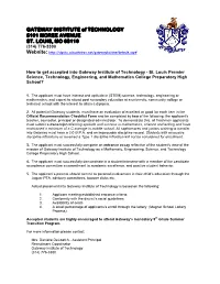 GATEWAY INSTITUTE of TECHNOLOGY 5101 MCREE AVENUE ST