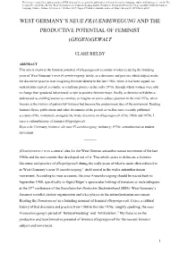 (Gegen)Gewalt, Forum for Modern Language Studies, Volume 53, Issue 4, 1 October 2017, Pages 379–404 Is Available Online At