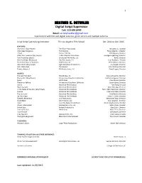 HEATHER K. DETWILER Digital Script Supervisor