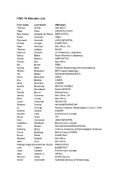 ITSC-16 Attendee List