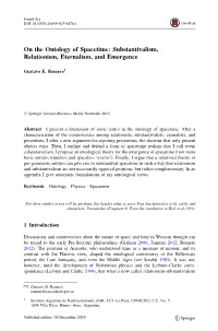 On the Ontology of Spacetime: Substantivalism, Relationism, Eternalism, and Emergence