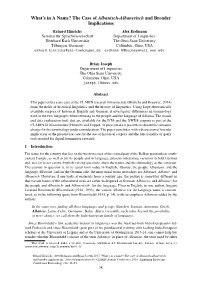 The Case of Albanisch-Albanesisch and Broader Implications
