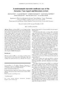 A Nontraumatic Myositis Ossificans Case of the Forearm: Case Report and Literature Review