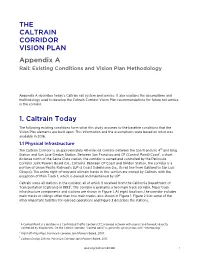 Appendix a of the Caltrain Corridor Vision Plan