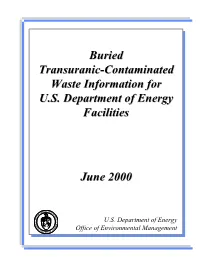 Buried Transuranic-Contaminated Waste Information for US