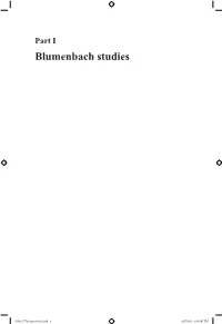 Part I Blumenbach Studies