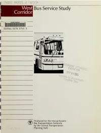 V. 1. West Corridor Bus Service Study
