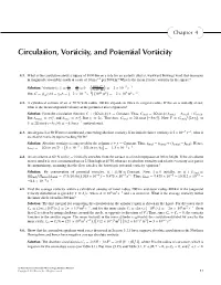 Circulation, Vorticity, and Potential Vorticity