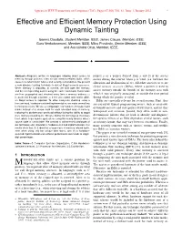 Effective and Efficient Memory Protection Using Dynamic Tainting
