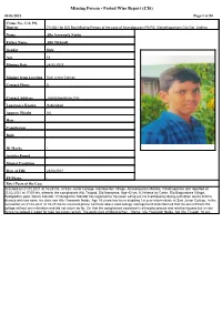 Missing Person - Period Wise Report (CIS) 01/03/2021 Page 1 of 50