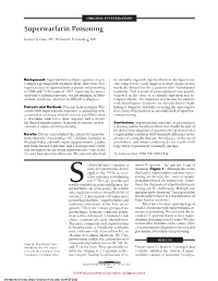 Superwarfarin Poisoning