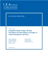 The Effect of Crime News Coverage on Crime Perception and Trust
