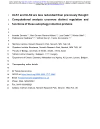 ULK1 and ULK2 Are Less Redundant Than Previously Thought