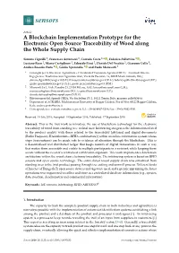 A Blockchain Implementation Prototype for the Electronic Open Source Traceability of Wood Along the Whole Supply Chain