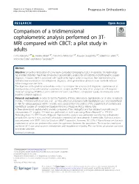 Comparison of a Tridimensional Cephalometric Analysis Performed