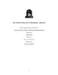 Computer Science) Thesis Title