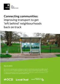 Connecting Communities: Improving Transport to Get 'Left Behind'