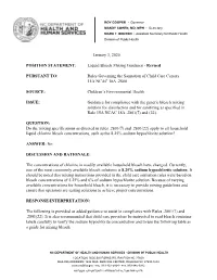 Liquid Bleach Mixing Guidance - Revised