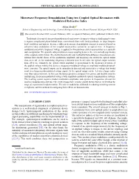 Microwave Frequency Demodulation Using Two Coupled Optical Resonators with Modulated Refractive Index