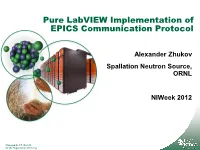 Pure Labview Implementation of EPICS Communication Protocol