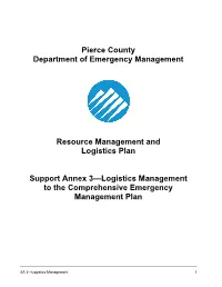 SA 3—Logistics Management 1 Table of Contents INTRODUCTION