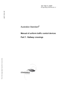 AS 1742.7-2007 Manual of Uniform Traffic Control Devices